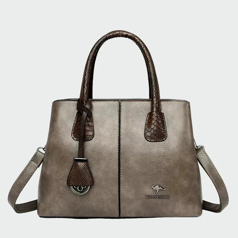 Bridget - Snake-Accent Faux Leather Bag