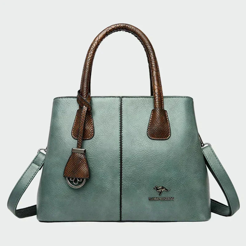 Bridget - Snake-Accent Faux Leather Bag