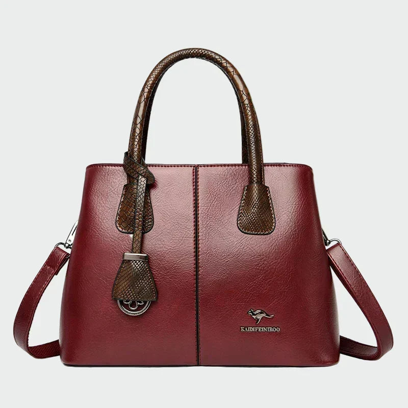 Bridget - Snake-Accent Faux Leather Bag