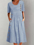 Aubrey - Elegant Striped Summer Midi Dress