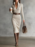 Julieta | Midi Dress with Long Sleeves and Belt