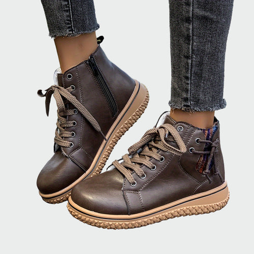Adelaide - Low-Cut Orthopaedic Faux Leather Boots