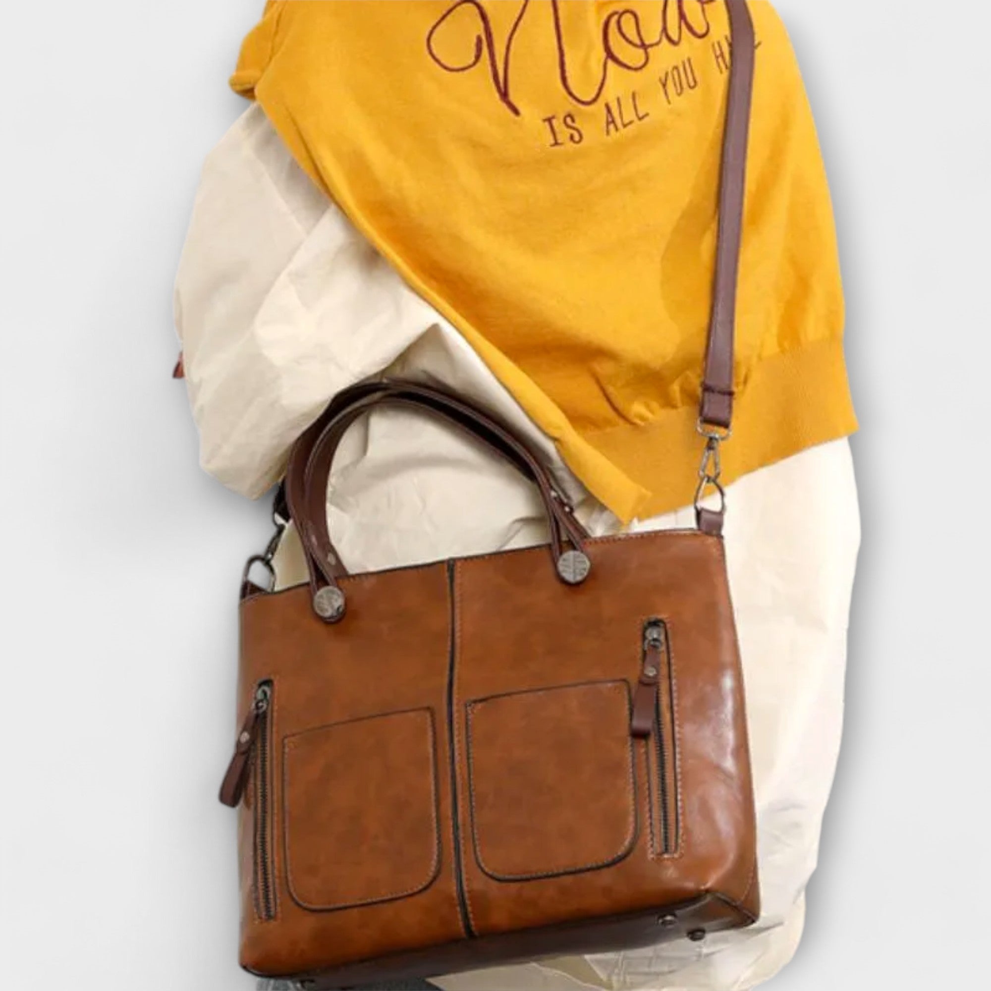 Olivia - Elegant Faux Leather Tote
