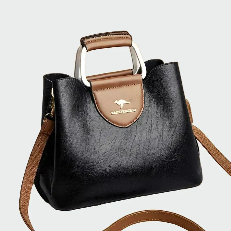 Harriet - Two-Tone Faux Leather Handbag