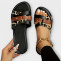 Jenevra - Leopard Cross-Strap Sandals