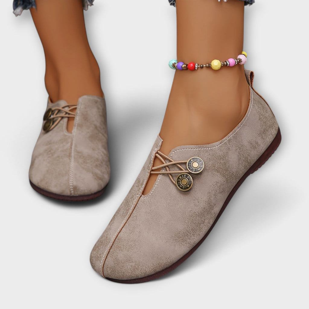 Bonnie - Faux Leather Ballet Flats