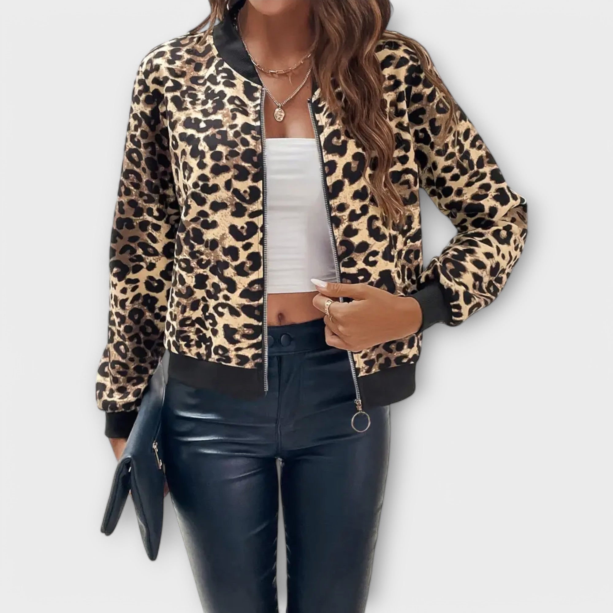 Karen - Elegant Leopard Print Jacket