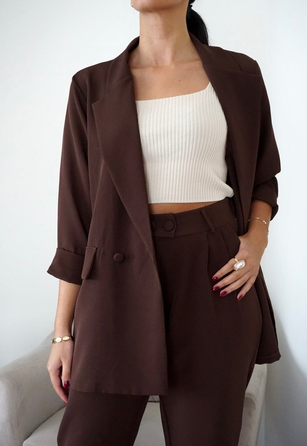 Abigail - Burgundy Co-Ord Set