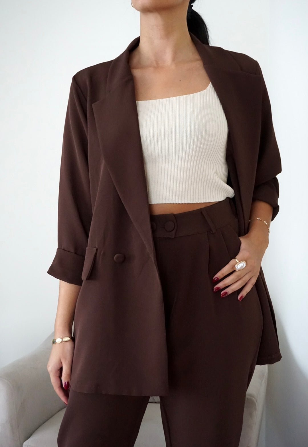 Abigail - Burgundy Co-Ord Set