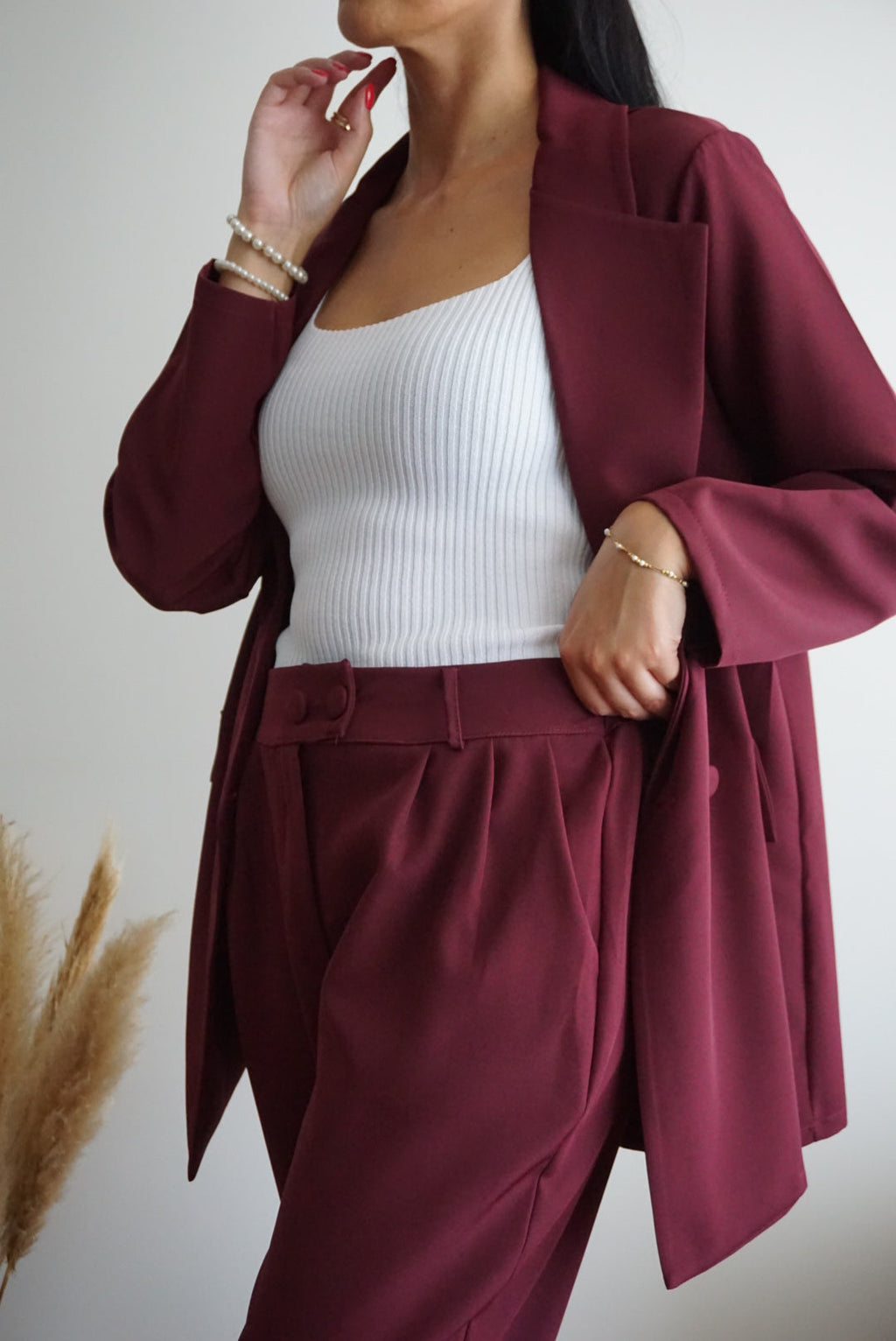 Abigail - Burgundy Co-Ord Set