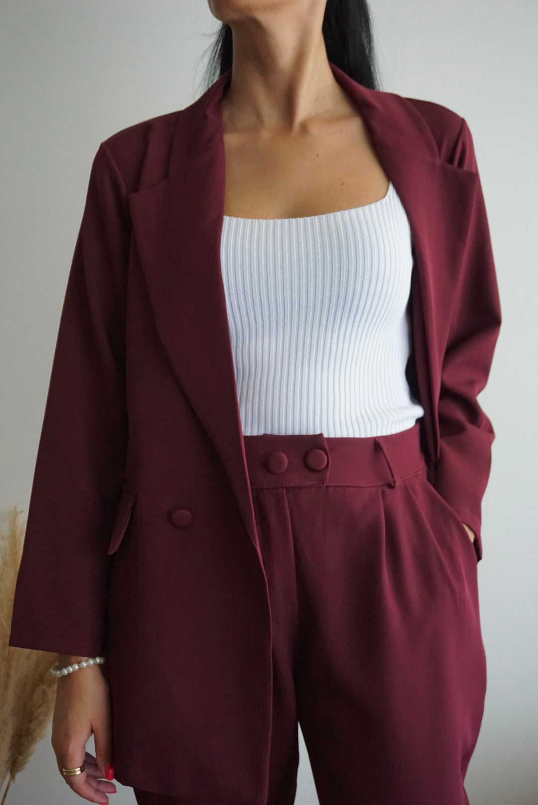 Abigail - Burgundy Co-Ord Set