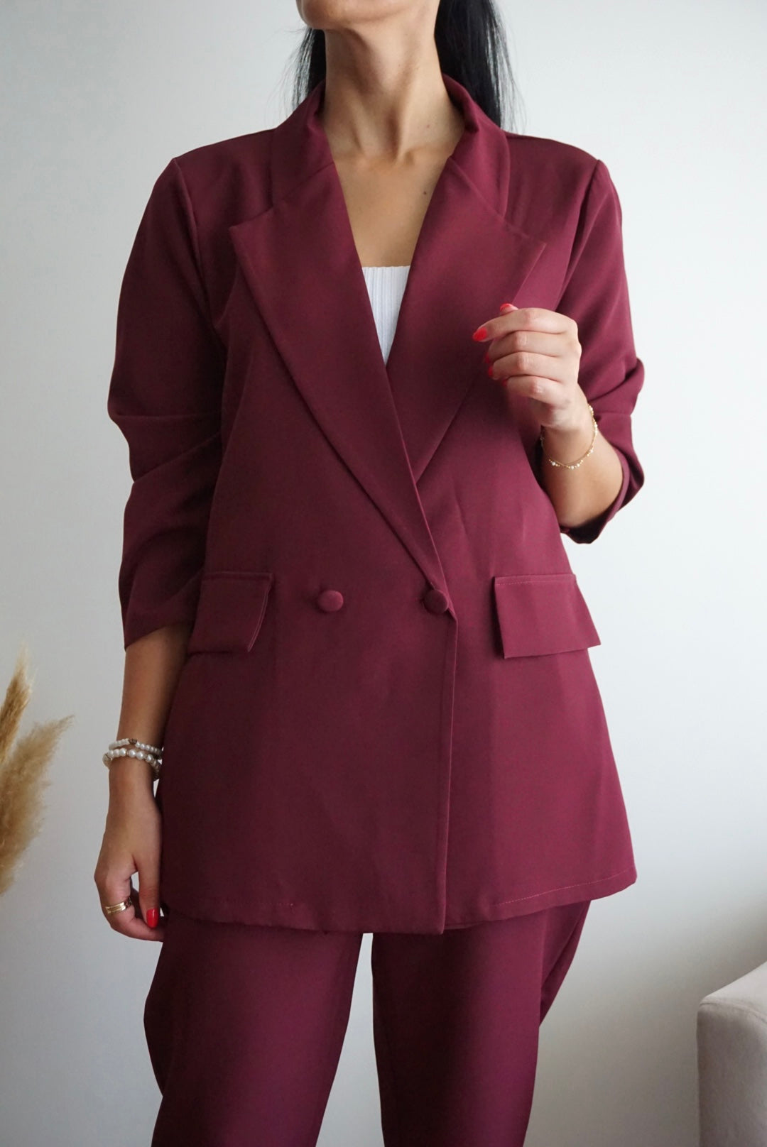 Abigail - Burgundy Co-Ord Set