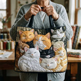 Dream - Padded Bag with Sleeping Cats Pattern