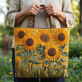 Gail - Padded bag with sunflower pattern