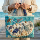 Sonya - Canvas Bag with Turtle Print
