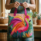 Flamingo - Padded bag with flamingo pattern