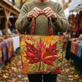Autumn - Padded Bag with Maple Pattern