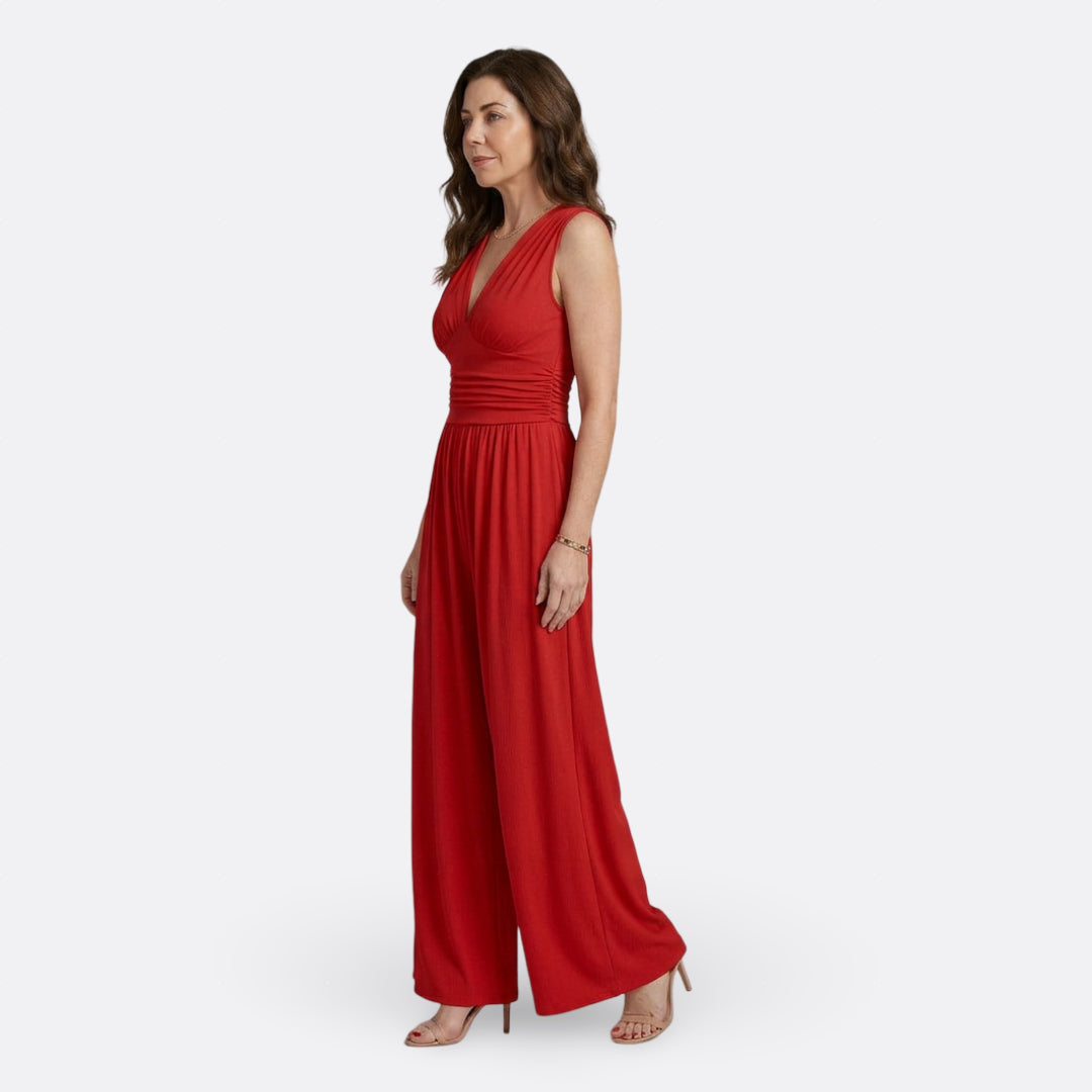 Hannah - Sleeveless Wide-Leg Jumpsuit
