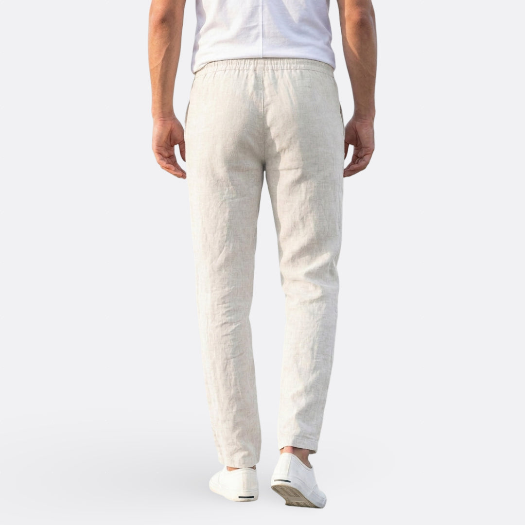 Archie Lightweight Linen Casual Trousers