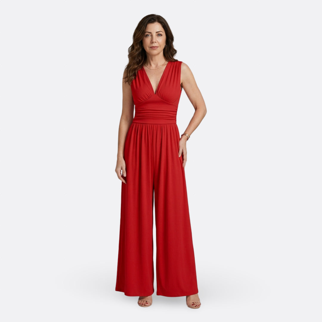 Aria - Sleeveless Wide-Leg Jumpsuit