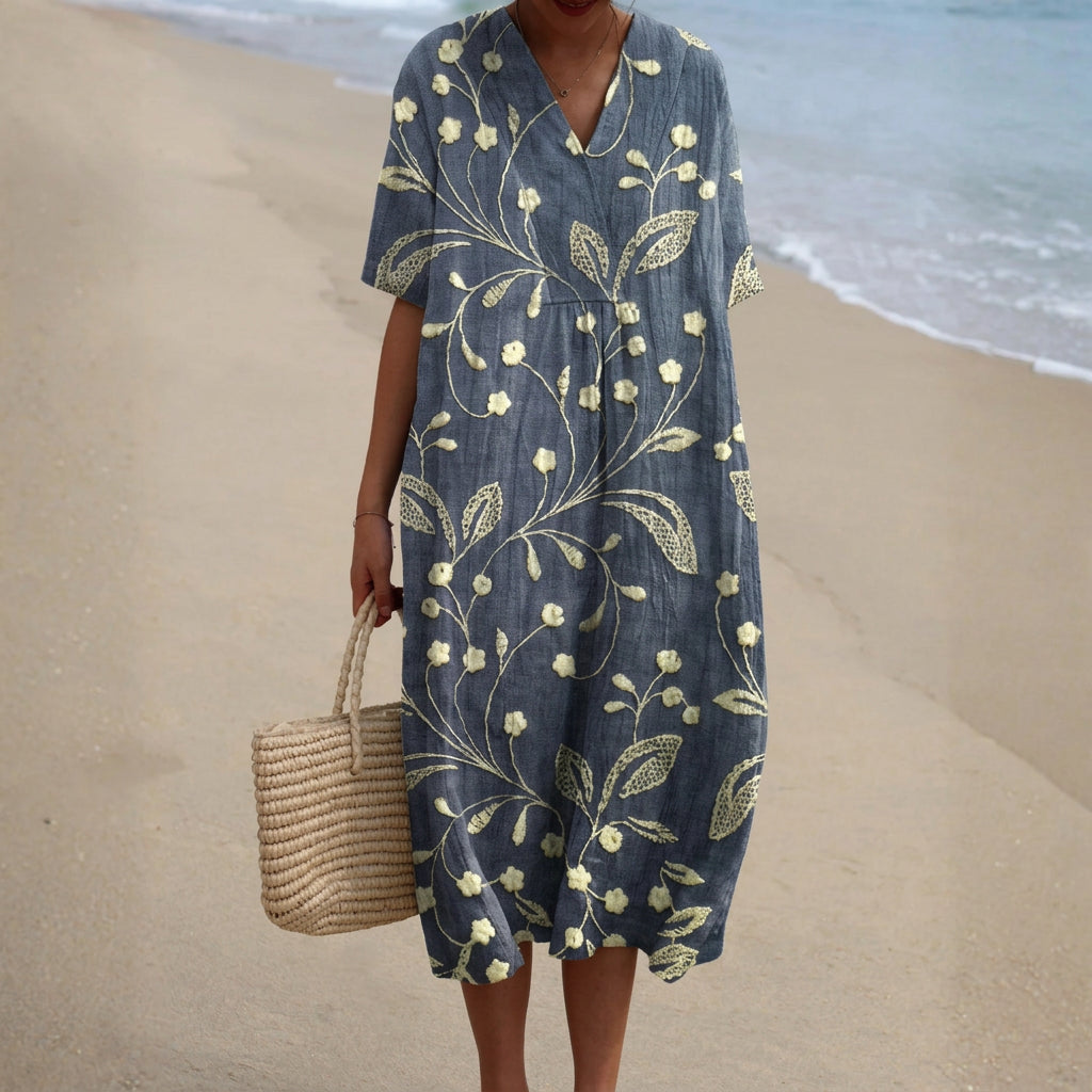 Harper - Floral Embroidered Dress