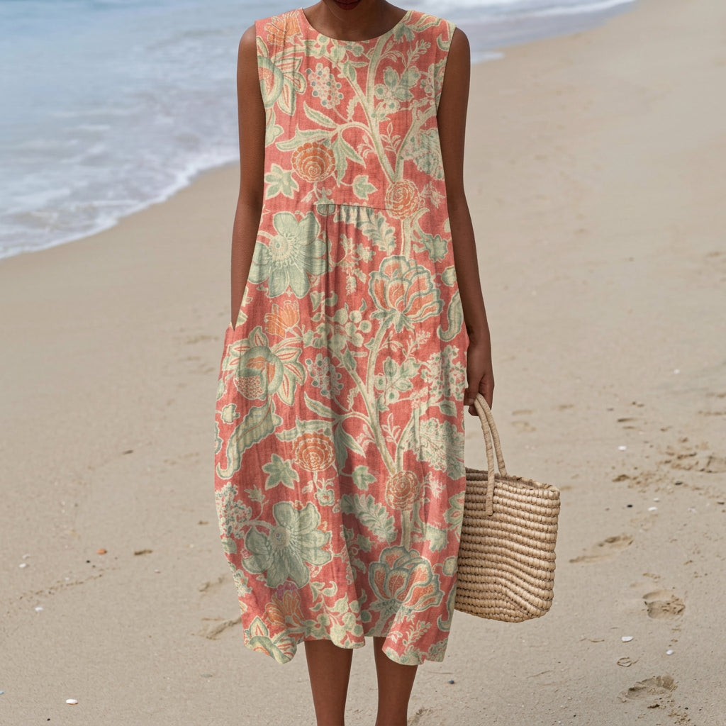 Violet - Retro Floral Dress
