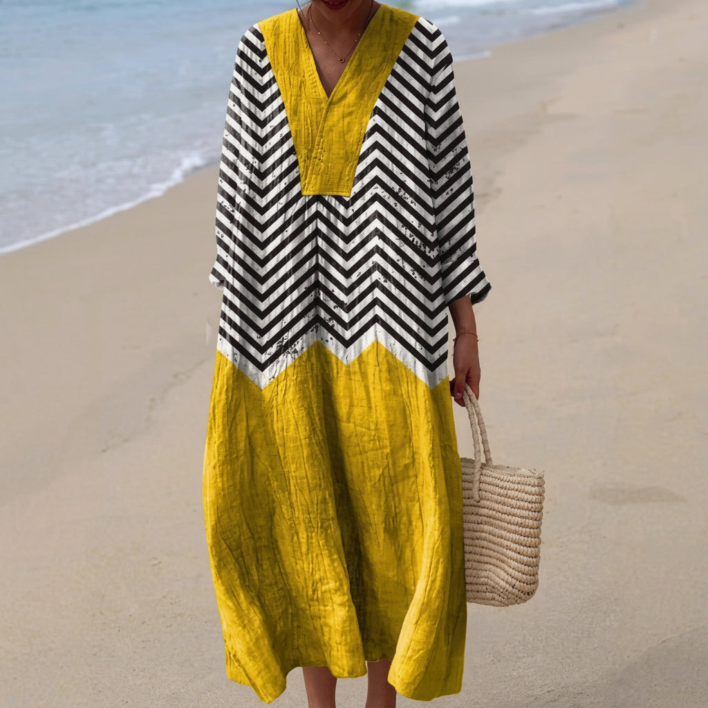 Charlotte - Contrast Zigzag Dress