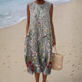 Mia - Embroidered Floral Field Dress