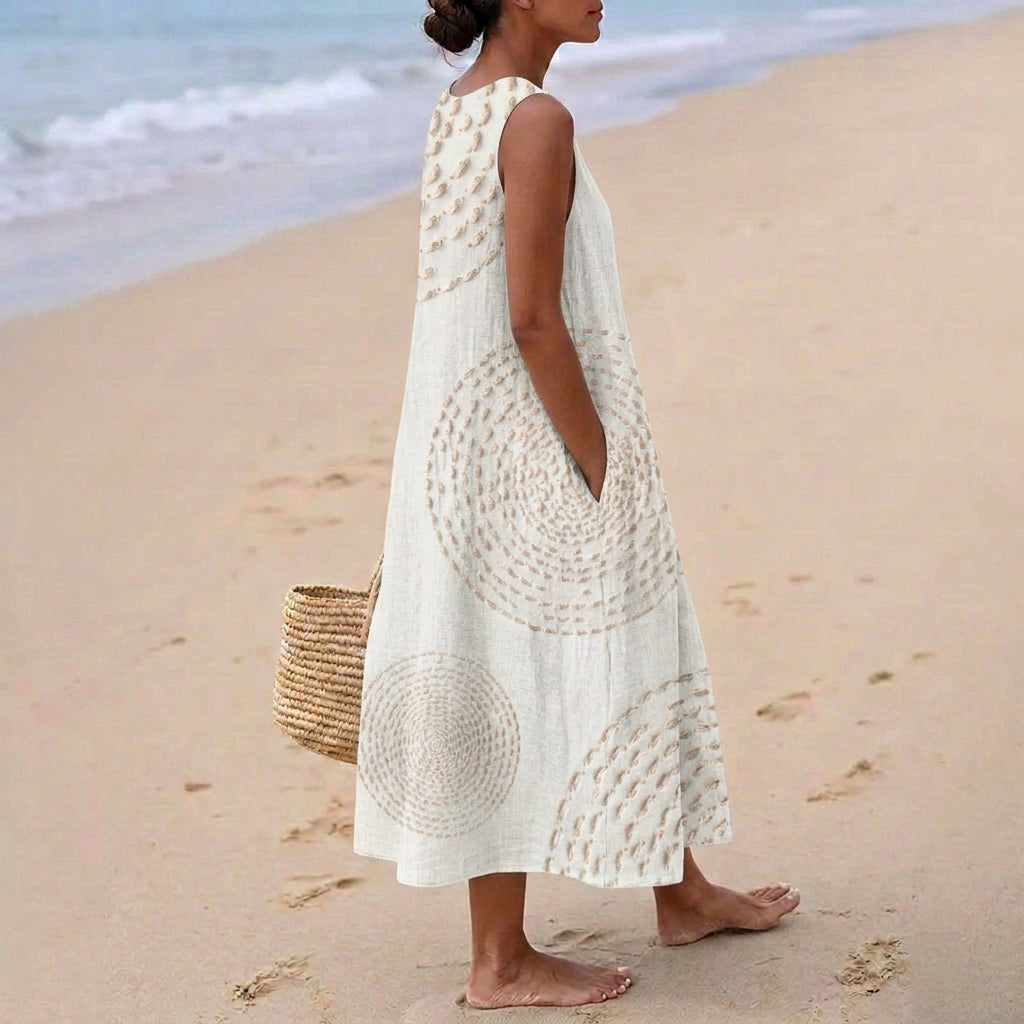 Grace - Textured Sleeveless Maxi Dress