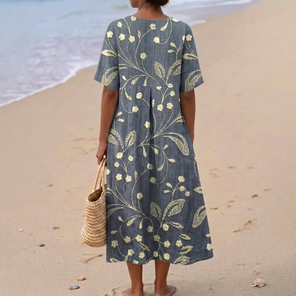 Harper - Floral Embroidered Dress