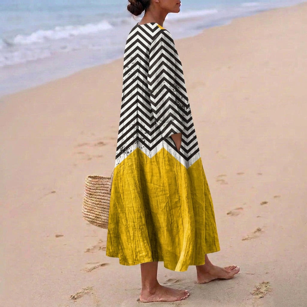 Charlotte - Contrast Zigzag Dress