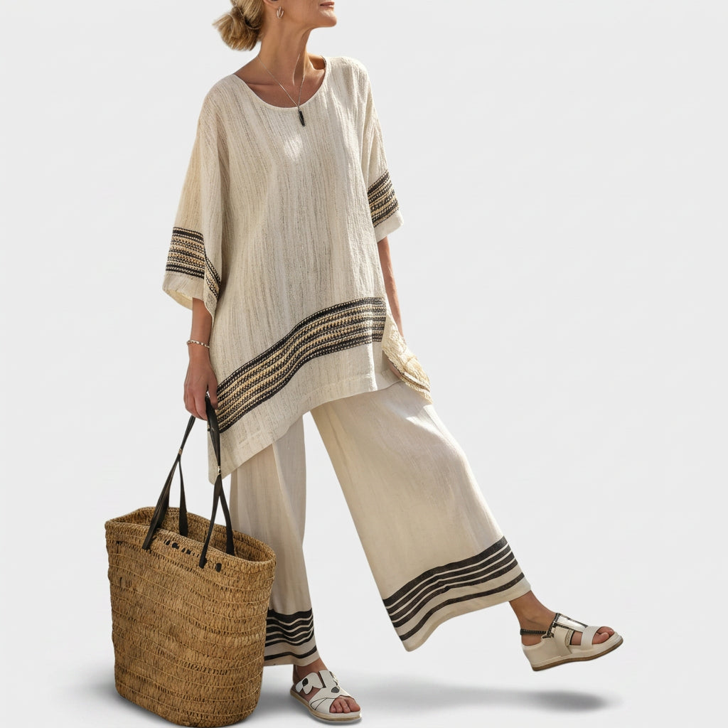Noémia - Elegant Linen and Bamboo Set