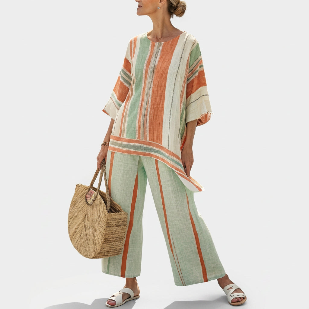 Dalila - Linen Striped Set