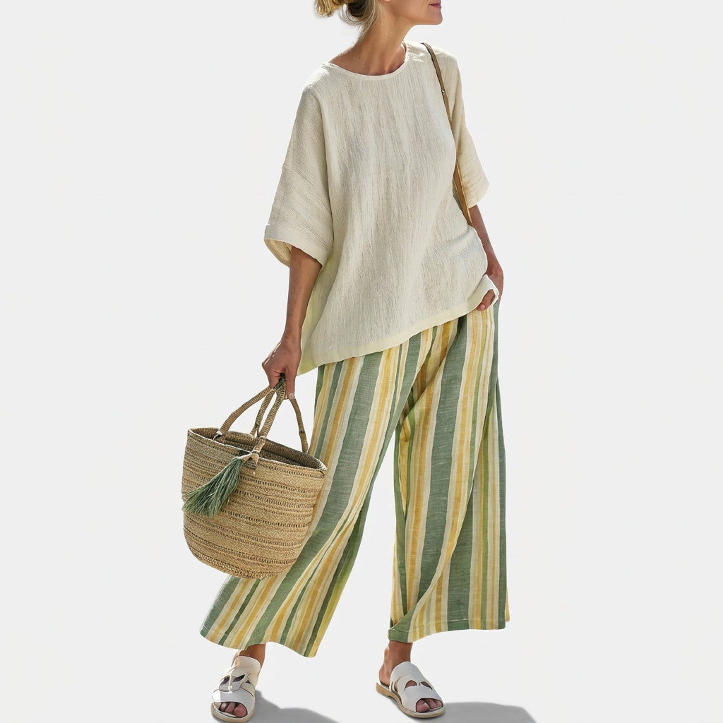 Olivia - Bamboo Linen Olive Set