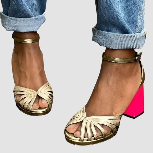 Mia - Classic Open-Toe Ankle Strap Sandals
