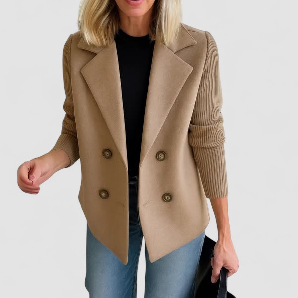 Priya - Elegant Knit Sleeve Coat