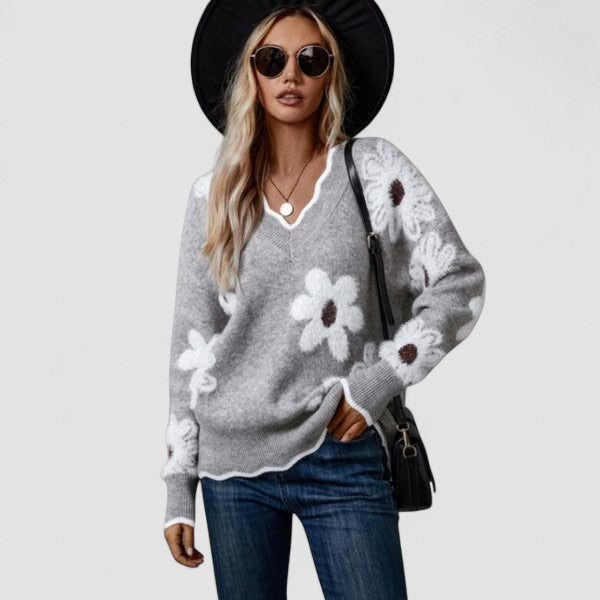 Taylah - Elegant Floral Sweater