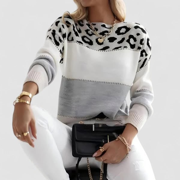 Paige - Casual Leopard Print Sweater