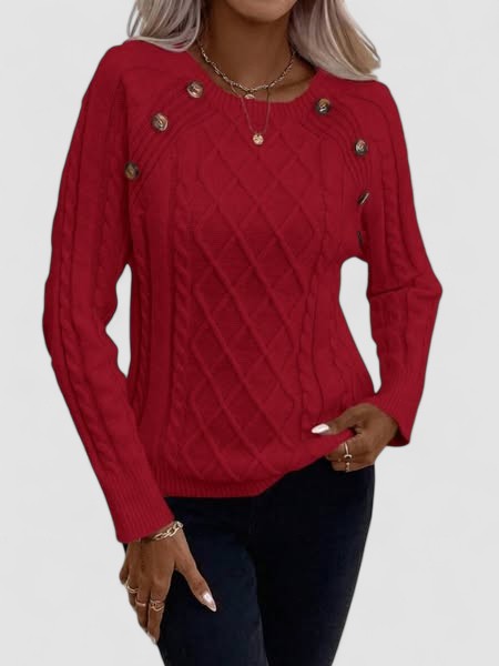 Poppy - Button Knit Sweater