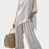 Carissa - Asymmetrical Blouse Set