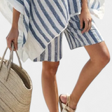 Sadie - Striped Blouse and Shorts Set