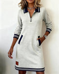 Susan - Chic Long Sleeve Cotton Dress