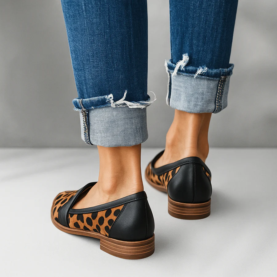 Harriet - Faux Leather Orthopaedic Loafers