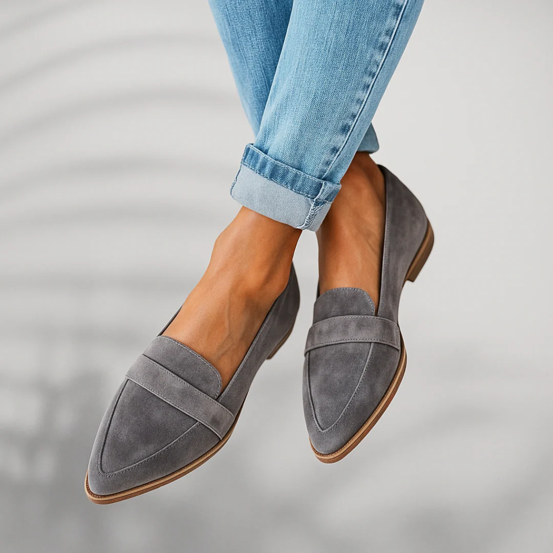 Harriet - Faux Leather Orthopaedic Loafers
