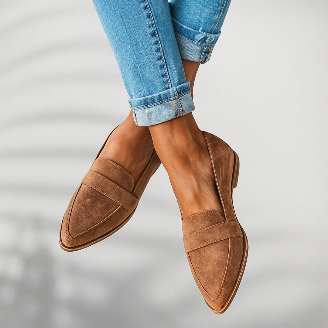 Harriet - Faux Leather Orthopaedic Loafers