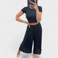 Imogen - Black Pleated Pants