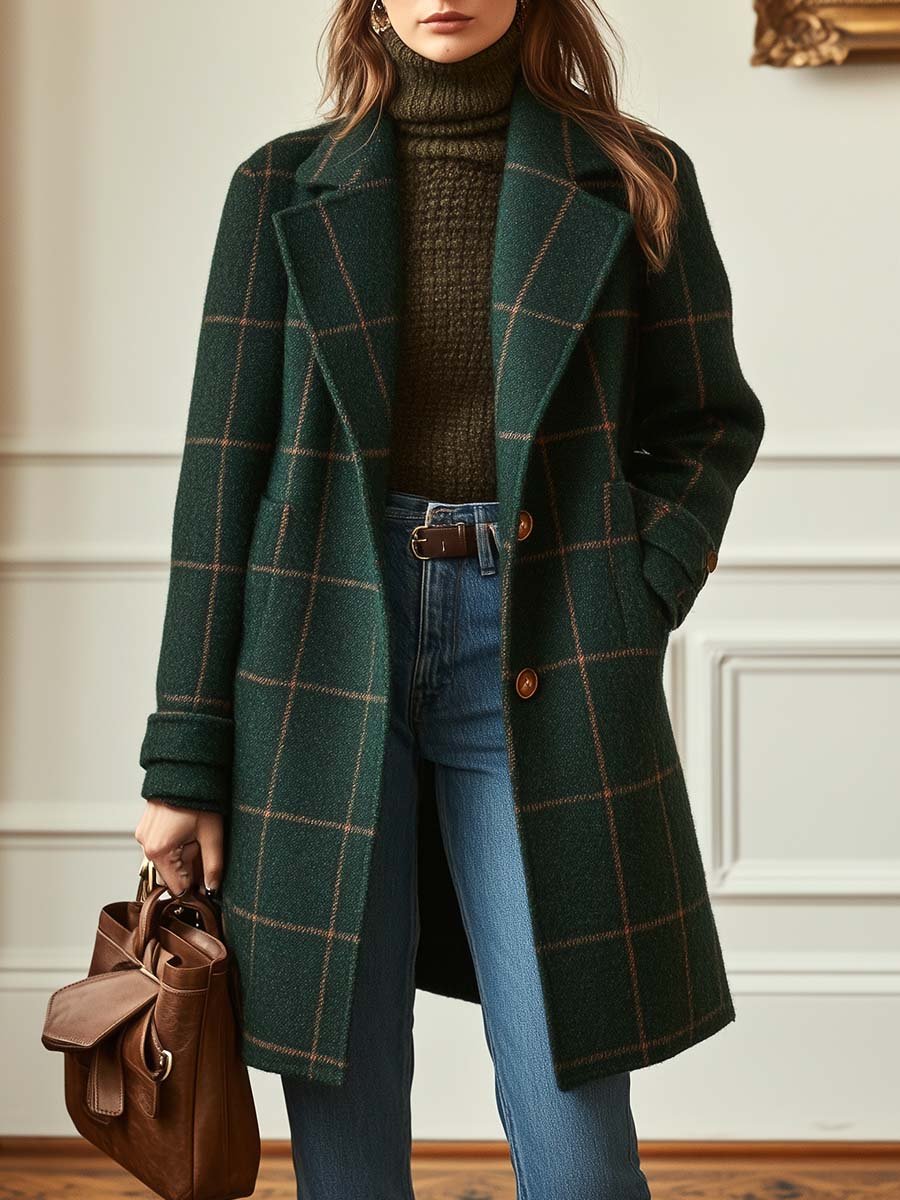 Gloria - Classic Plaid Coat