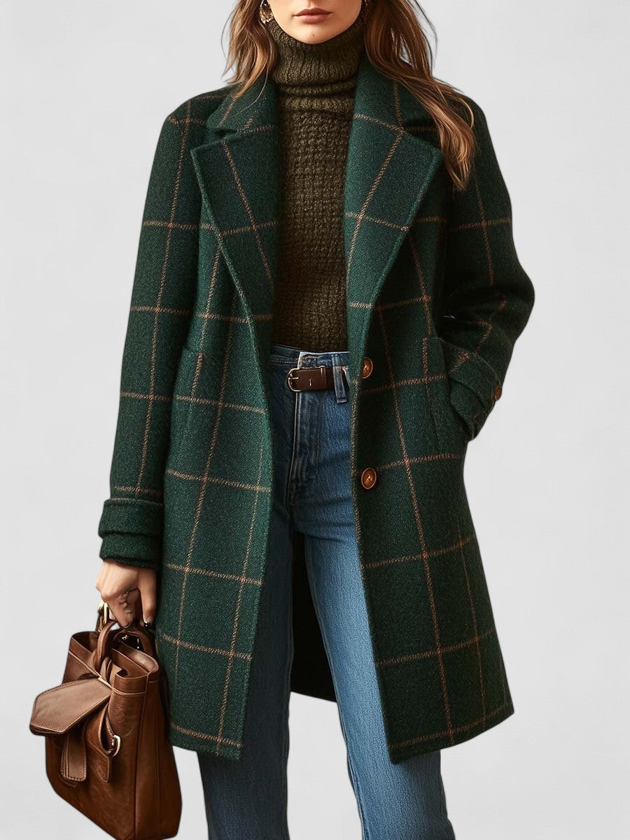 Gloria - Classic Plaid Coat