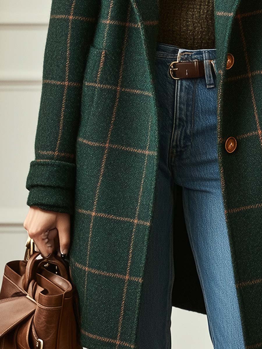 Gloria - Classic Plaid Coat