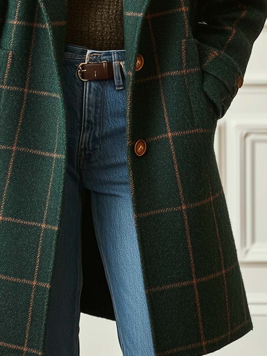 Gloria - Classic Plaid Coat